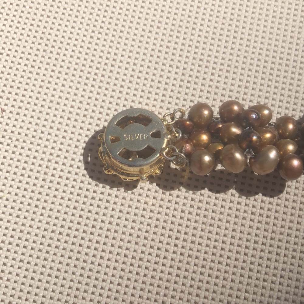 Freshwater Pearls (bronze shade) Bracelet - Picture 5 of 8